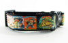 Garbage Pail Kids dog collar handmade adjustable buckle 1" wide or leash fabric