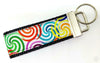 Swirls Key Fob Wristlet Keychain 1 1/4"wide Zipper pull Camera strap - Furrypetbeds