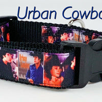 Urban cowboy dog collar Handmade adjustable buckle collar 1" wide or leash $12 - Furrypetbeds