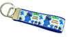 Cookie Monster Key Fob Wristlet Keychain 1"wide Zipper pull Camera strap - Furrypetbeds