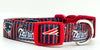 Patriots dog collar handmade adjustable buckle 5/8" wide or leash football