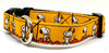 Snoopy pumpkins dog collar handmade adjustable buckle collar 5/8" wide or leash