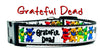 Grateful Dead dog collar Rock handmade adjustable buckle 1"or 5/8"wide or leash Petcollarshandmade