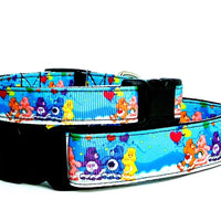 Care Bears dog collar handmade  adjustable buckle collar 1" or 5/8"wide or leash