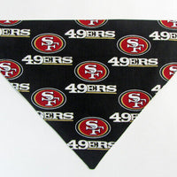 SF 49er's football Dog Bandana Over the Collar dog bandana Dog collar bandana