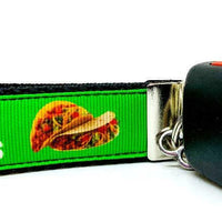 I Love Tacos Key Fob Wristlet Keychain 1"wide Zipper pull Camera strap handmade - Furrypetbeds
