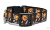 Chucky dog collar handmade adjustable buckle collar 1" or 5/8" wide or leash