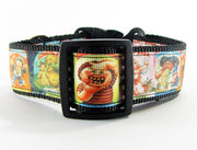 Garbage Pail Kids dog collar handmade adjustable buckle 1" wide or leash fabric Petcollarshandmade