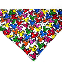 Mickey Balloons Dog Bandana, Over the Collar dog bandana, Dog collar bandana