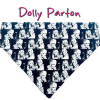 Dolly Parton Dog Bandana Over the Collar bandana Dog collar bandana Country sing