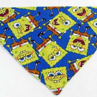 Spongebob Dog Bandana, Over the Collar dog bandana, Dog collar bandana, puppy - Furrypetbeds