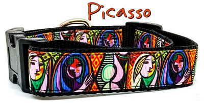 Picasso dog collar handmade adjustable buckle collar 1