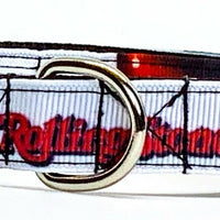 Rolling Stones Dog collar handmade adjustable buckle 5/8"wide or leash rock