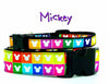 Mickey Mouse cat or small dog collar Disney 1/2" wide adjustable handmade