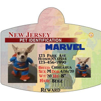 New Jersey Drivers License Pet ID tags Dog Tag Personalized Pet ID Tag aluminum