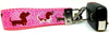 Dachshund Key Fob Wristlet Keychain 1"wide Zipper pull Camera strap handmade - Furrypetbeds