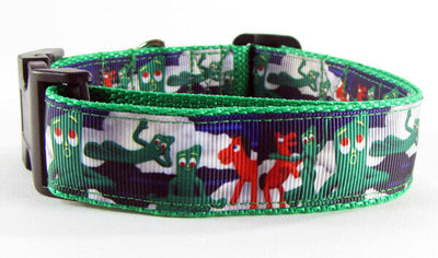 Gumby dog collar handmade adjustable buckle collar 1