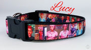 Lucy dog collar handmade adjustable buckle collar 1"wide or leash Petcollarshandmade