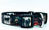 Metallica dog collar Handmade adjustable buckle 1" or 5/8" wide or leash Rock