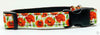 Flowers dog collar handmade adjustable buckle collar 5/8" wide or leash fabric - Furrypetbeds
