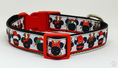 Mickey Christmas dog collar handmade adjustable buckle 1