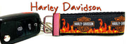 Harley Davidson Key Fob Wristlet Keychain 11/4"wide Zipper pull Camera strap - Furrypetbeds