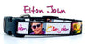 Elton John dog collar handmade adjustable buckle 5/8" wide or leash Rock N Roll
