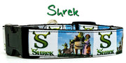Shrek dog collar handmade adjustable buckle collar 1"or 5/8" wide or leash Movie Petcollarshandmade - Furrypetbeds