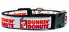 Dunkin Donuts dog collar handmade adjustable buckle 1"or 5/8" wide or leash Petcollarshandmade