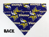 Vikings football Dog Bandana Over the Collar dog bandana Dog collar bandana Petcollarshandmade