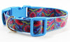 Paisley dog collar handmade adjustable buckle collar 1" wide or leash Petcollarshandmade