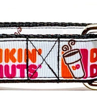 Dunkin Donuts dog collar handmade adjustable buckle 1"or 5/8" wide or leash Petcollarshandmade