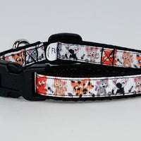 Kittens cat or small dog collar 1/2" wide adjustable handmade bell or leash Petcollarshandmade