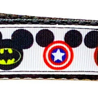 Mickey Super Hero’s Key Fob Wristlet Keychain 1"wide Zipper pull Camera strap - Furrypetbeds
