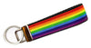 Rainbow Pride Key Fob Wristlet Keychain 1"wide Zipper pull Camera strap handmade - Furrypetbeds