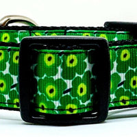 Marimekko Flowers dog collar handmade adjustable buckle 1" or 5/8"wide or leash Petcollarshandmade