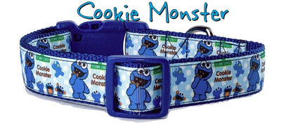 Cookie Monster dog collar handmade adjustable buckle 1