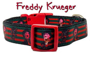 Freddy Krueger dog collar handmade adjustable buckle 1" or 5/8" wide or leash Petcollarshandmade