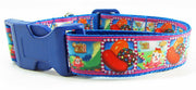 Candy Crush dog collar handmade adjustable buckle collar 1" wide or leash $12 - Furrypetbeds