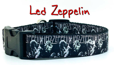 Led Zeppelin dog collar Handmade adjustable buckle 1