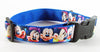 Mickey Mouse dog collar handmade adjustable buckle 1" or 5/8" wide leash Petcollarshandmade