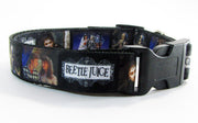 Beetlejuice dog collar handmade adjustable buckle collar 1" or 5/8"wide or leash Petcollarshandmade