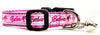Barbie cat or small dog collar 1/2"wide adjustable handmade or leash