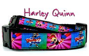 Harley Quinn dog collar handmade adjustable buckle 1" or 1/2" wide or leash Petcollarshandmade