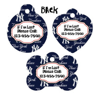 Pet ID Tag New York Yankees Personalized Custom Double Sided Pet Tag Football