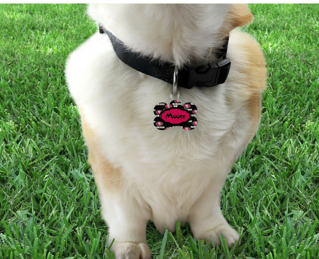 Pet ID Tag San Francisco 49ers NFL Personalized Custom Double