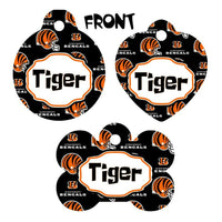 Pet ID Tag Bengals Personalized Custom Double Sided Pet Tag w/name & number - Furrypetbeds
