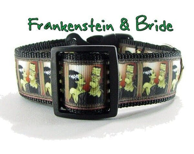 Frankenstein dog collar handmade adjustable buckle collar 1