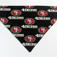 SF 49er's football Dog Bandana Over the Collar dog bandana Dog collar bandana