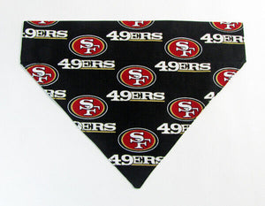 SF 49er's football Dog Bandana Over the Collar dog bandana Dog collar bandana